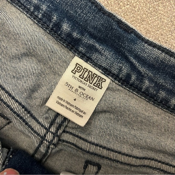 VICTORIAS SECRET PINK ASU DENIM HIGH WAISTER SHORTS - Picture 2 of 4